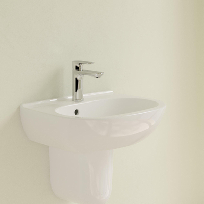 Villeroy & Boch O.novo Compact Lave main 50x40cm avec trop plein avec trou pour robinetterie Blanc