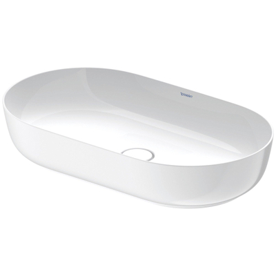 Duravit Luv vasque à poser 70x40cm ovale sans trou de robinetterie sans trop-plein blanc/blanc