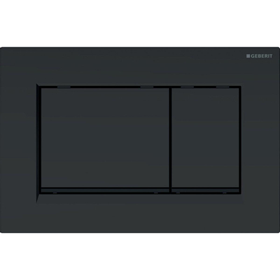 Geberit Sigma30 bedieningplaat met dualflush frontbediening voor toilet 24.6x16.4cm mat zwart