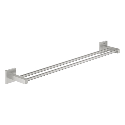 Grohe Start Cube handdoekhouder - 60cm - dubbel - Supersteel (RVS)