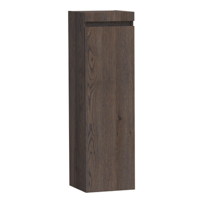 BRAUER Joy Armoire de salle de bains - 120x35x35cm - 1 porte - sans poignée - charnières à gauche - lamelles chêne noir