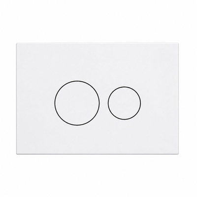 QeramiQ Dely Toiletset - inbouwreservoir Qeramiq Flush - 35mm zitting - kunststof glans witte bedieningsplaat - ronde knoppen - glans wit