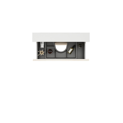 Saniclass Prime Vita Meuble de salle de bain - 60x46x60cm - plan de toilette - sans trou de robinet - 2 tiroirs - chêne clair