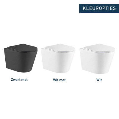 Fugaflow ensemble de WC suspendu - sans rebord - 36.3x51.7cm s- iège softclose - blanc brillant