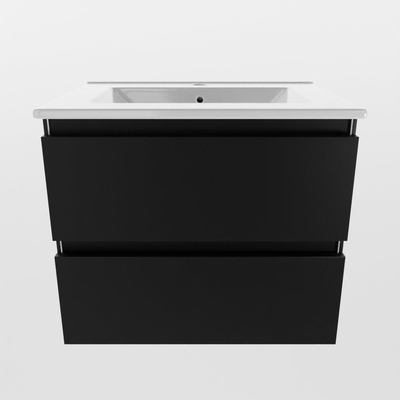 Mondiaz Aivy badmeubelset - 60x45x50cm - 1 kraangat - 1 wasbak talc Keramiek - Midden - 2 lades - Met spiegel - MDF Urban