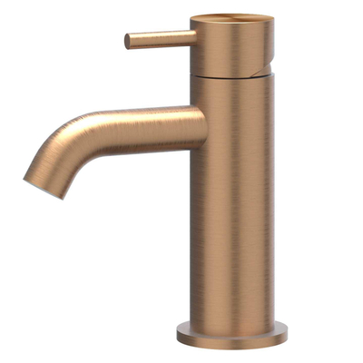 Ivy Concord wastafelkraan - opbouw - laag - 1-gats - voorsprong 12.8cm - PVD - geborsteld koper