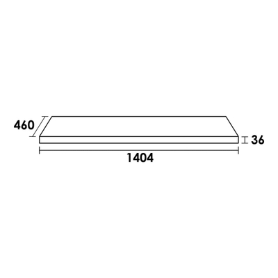 BRAUER MFC Wastafelblad - 140x46x4cm - zonder kraangat - MFC - Almond