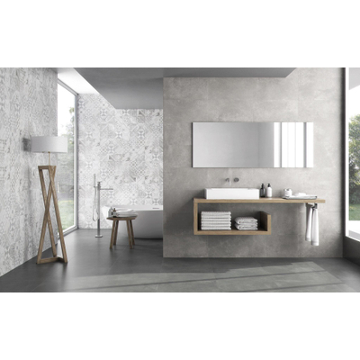 ÉCHANTILLON Terravito Velaro carreau mural et de sol - 30x60cm - 9mm - Rectangulaire - rectifié - effet béton - gris mat