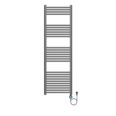 Belrad Elektrische Handdoekradiator - 160x50cm - 900W - aansluiting rechts - gunmetal
