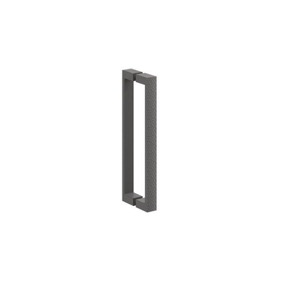 Crosswater Asura Kwartronde Douchedeur - 8mm - 120x80cm - met zijwand - hendel gehamerd - leisteen
