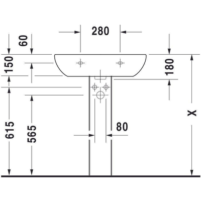 Duravit D Code Lavabo 65x50cm Blanc