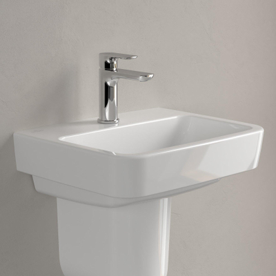 Villeroy & Boch O.novo Lave-main WC 45x16x13.5cm 1 trou de robinet sans trop-plein Ceramic+ Blanc Alpin