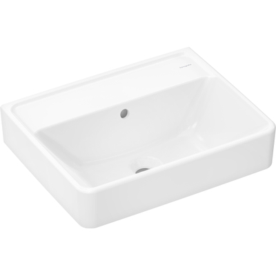 Hansgrohe Xanuia Q Wastafel/Fontein - 50x39cm - inbouw - zonder kraangaten - met overloop - glans wit