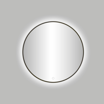Best Design Moya Venetië Miroir avec éclairage LED rond 80cm gunmetal