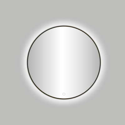 Best Design Moya Venetië miroir rond Gunmetal incl. éclairage LED Ø 80 cm