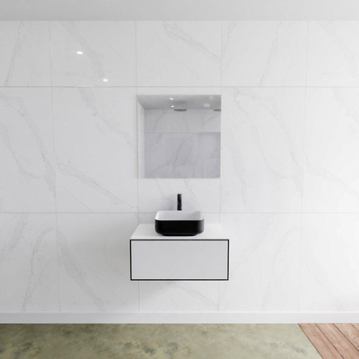 Mondiaz Lagom Meuble salle de bains 70x30.9x45cm Solid Surface Urban 1 tiroir avec lavabo BINX vasque à poser Centre 1 trou de robinet