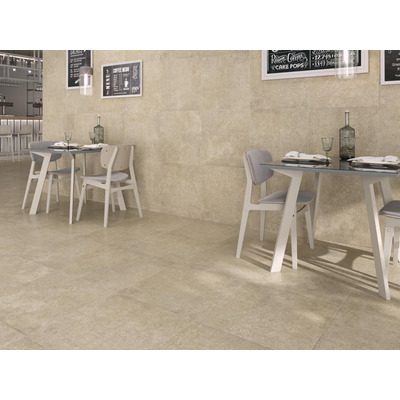 Baldocer Ceramica Carrelage sol Pierre Bone 60x60cm rectifié aspect pierre naturelle Taupe mat