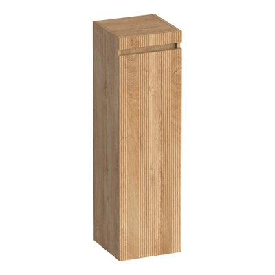 BRAUER Joy Wavy Armoire haute - 120x35x35cm - 1 porte - ouverture à gauche - sans poignée - Forest Tan