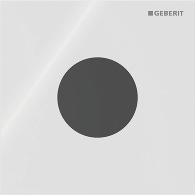 Plaque de commande Geberit type 40 urinoir - batterie - ronde - blanche