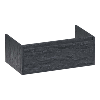 BRAUER Hope meuble sous lavabo - 80x30x45.5cm - 1 tiroir softclose sans poignée - 1 découpe pour le siphon - Damas