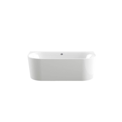 Plieger Kansas Baignoire semi-autoportante - 180x80x60cm - avec arrivée d'eau - avec garniture de vidage et de trop-plein - avec pieds - acrylique - blanc