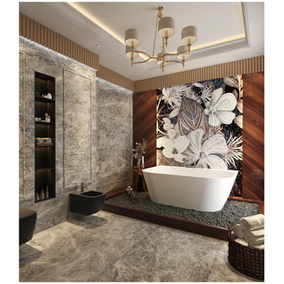 Crosstone by Arcqua Evi XL solid surface demi-baignoire autoportante 180x120x57 mat blanc