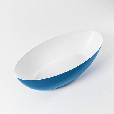 MONDIAZ FLOAT baignoire îlot 170x80cm couleur Jeans baignoire intérieure talc