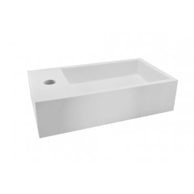 Wiesbaden Solid surface fontein links 40 x 22 x 10 cm mat wit