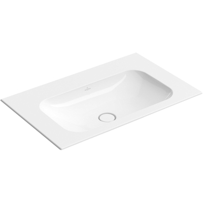 Villeroy & Boch finion meubelwastafel - 80x50cm - zonder kraangat - zonder overloop CeramicPlus - White Alpine (glans wit)