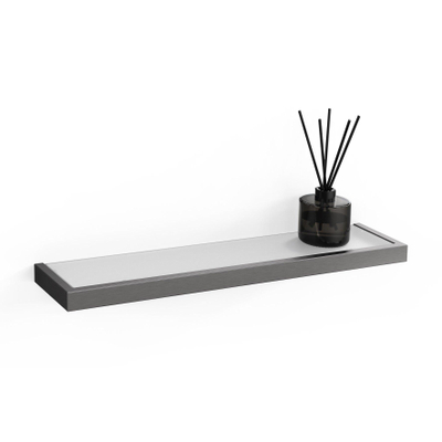Zack LINEA Shelf - 46x13x3cm - verre mat - graphite