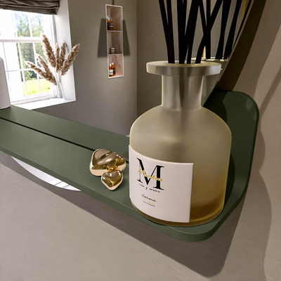 Mondiaz SPOT miroir – Ø 80 cm – avec tablette – Army (vert)