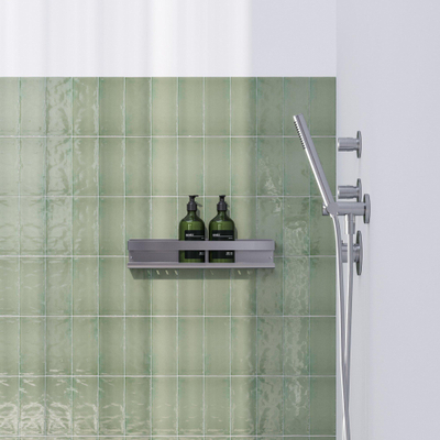 Brauer Etagère de douche - 40x10cm - Inox brossé
