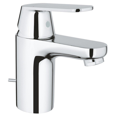 GROHE Eurosmart wastafelkraan - opbouw - voorsprong 9.3cm - eengreeps - met trekwaste - chroom