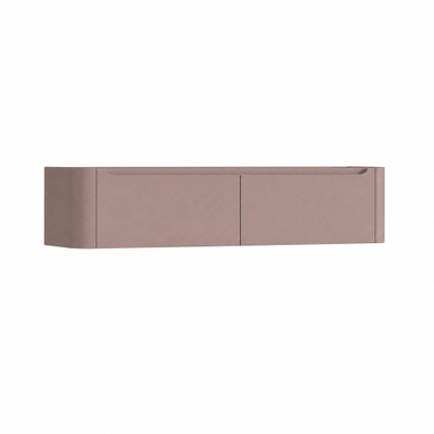 H&R Badmeubelen Juice Wastafelonderkast - 180x45x40cm - afgeronde hoeken - 2 lades - geïntegreerde greep - strawberry