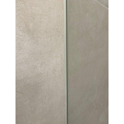Fortifura Galeria Douche à l'italienne mi-hauteur - 105.8x80cm - verre strié - 8mm - nano - avec profilé aveugle