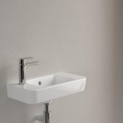 Villeroy & Boch O.novo Lave-main WC 50x14.5x13.5cm 1 trou de robinet sans trop-plein Blanc Alpin