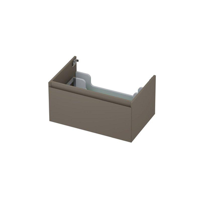 INK Wastafelonderkast - 70x45x35cm - 1 lade - greeploos - MDF lak - Mat taupe