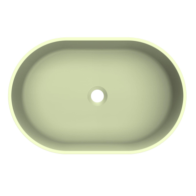 Arcqua Case vasque à poser - ovale - 55x36cm - mat pastel vert