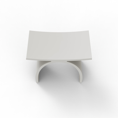 ZEZA Solid Badkamerkrukje - 42.5x23x42cm - solid surface - mat wit TWEEDEKANS