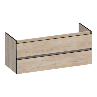 BRAUER Joy Edge wastafelonderkast 120 2 softclose lades - greeploos - 1 sifon uitsparing - Forest Wheat