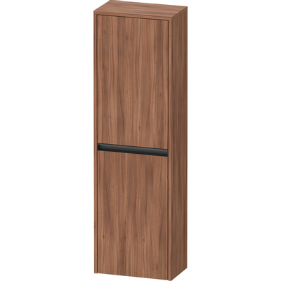 Duravit Ketho.2 Halfhoge kast - met 2 deuren - 40x132x24cm links - met tip onnoten - mat noten (hout)