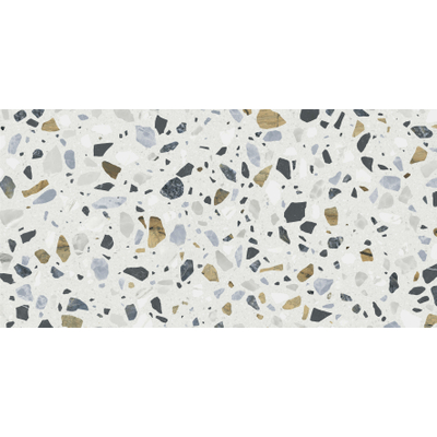 SAMPLE STN Cerámica Crisp carrelage de sol et de mur Terrazzo White (Blanc)