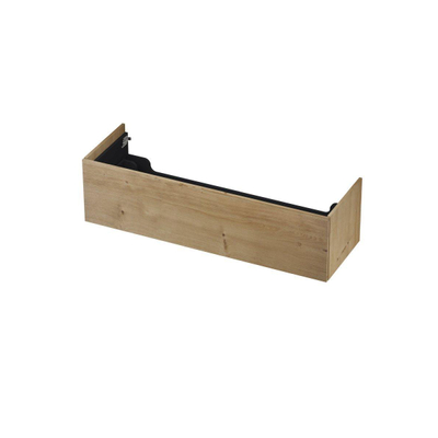 INK Wastafelonderkast - 140x45x37.6cm - 1 lade - push to open - met rechte opdekfronten - MDF - Ash grey