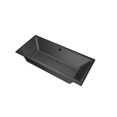 Xenz Kristal Ligbad - 180x80x48 - afvoer Midden - acryl - ebony