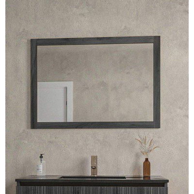 Saniclass Holz Base Spiegel - 100x70cm - zwartbruin