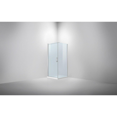 Van Rijn Products ST02 Douchecabine - 95x95x200cm - stabilisatiestang - helder glas - 6mm
