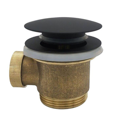 Wiesbaden Caral bonde clic pour vidage baignoire îlot 1 1/2" mat noir