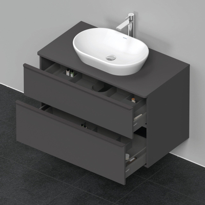 Duravit D-neo Meuble sous vasque 100x55x66.4cm 2 tiroirs Graphite mat