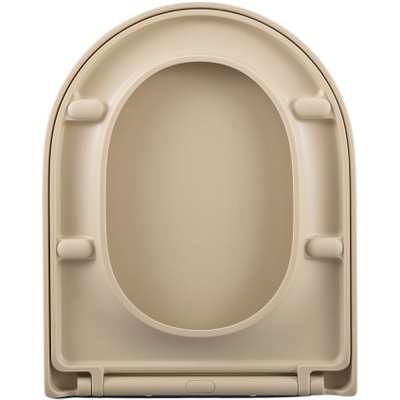 QeramiQ Dely Swirl Toiletset - 36.3x51.7cm - Geberit UP320 inbouwreservoir - met Burda frame - 35mm zitting - koperen bedieningsplaat - ronde knoppen - mat beige