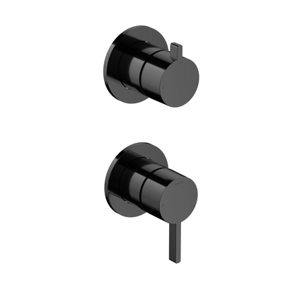 Hotbath Ace Pièce de finition - mitigeur - inverseur 2 voies - Noir poli PVD